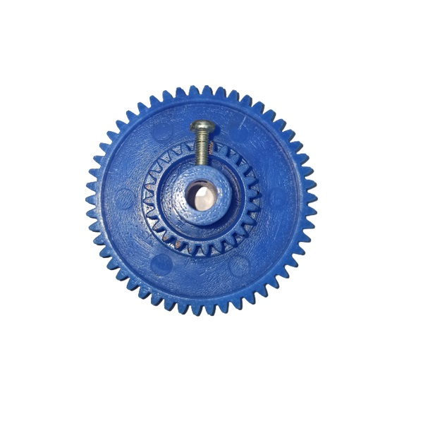 ERGER012-Plastic-Blue-Thin-Spur-Gear-50Teeth-With-Compound-24Teeth-for-6mm-Shaft.