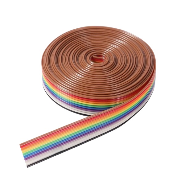 Rainbow Flat Ribbon Cable (12 Core)-1Mtr