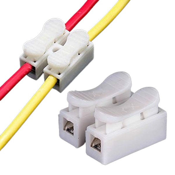 CH-2 Way Quick Push Type Lock Electric Wire Connectors Terminal 